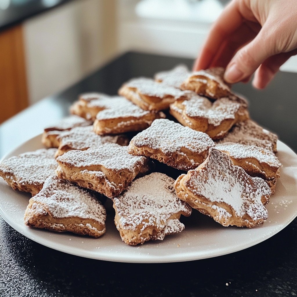 Schokomandeln mit Puderzucker