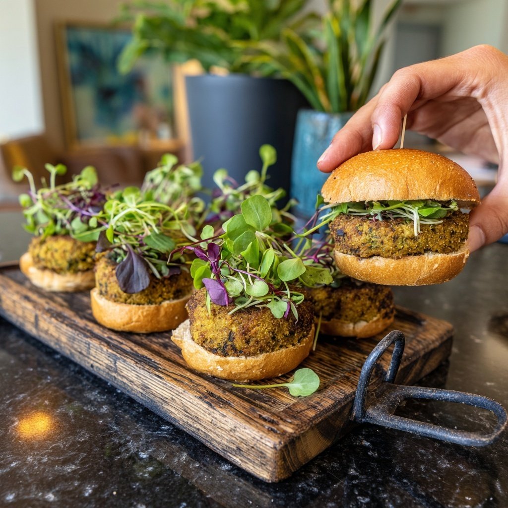 Knusprige Kichererbsen Sliders