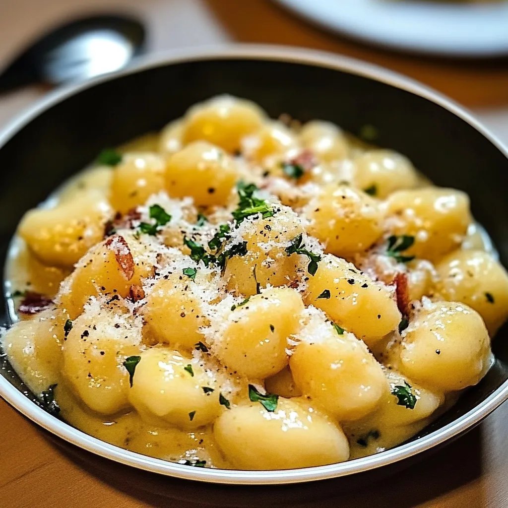 Gnocchi Carbonara ohne Sahne