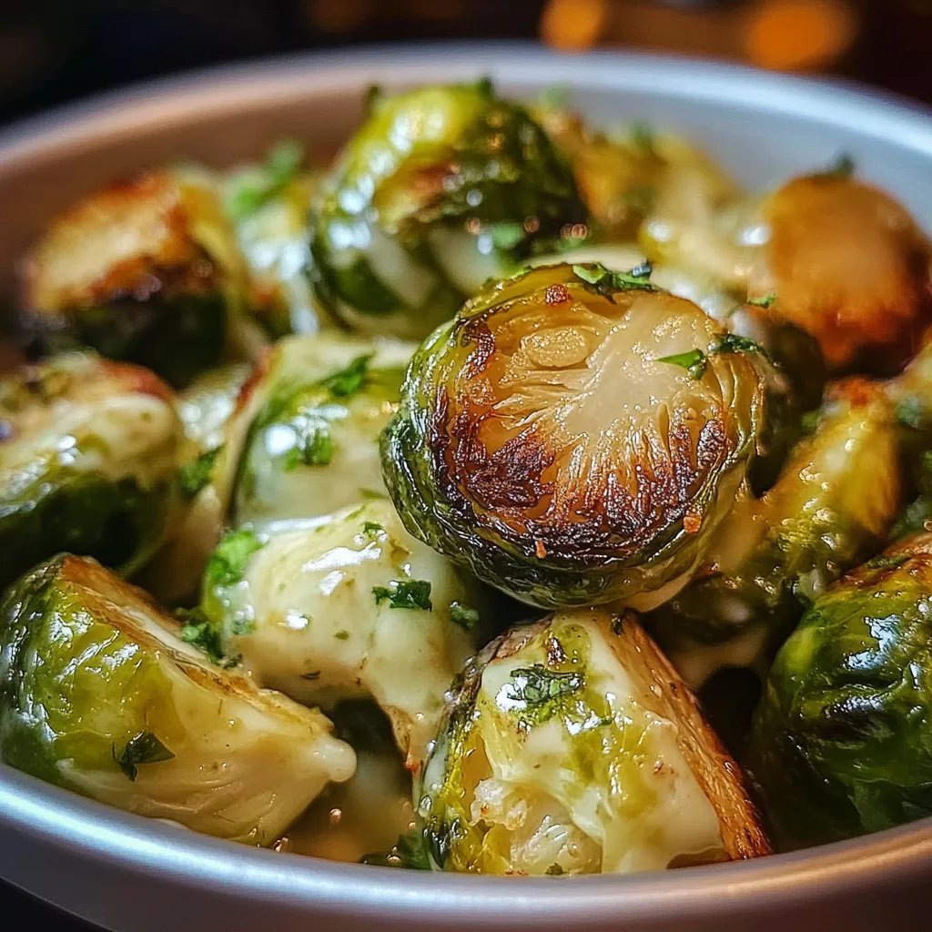 Cremig gebackener Rosenkohl