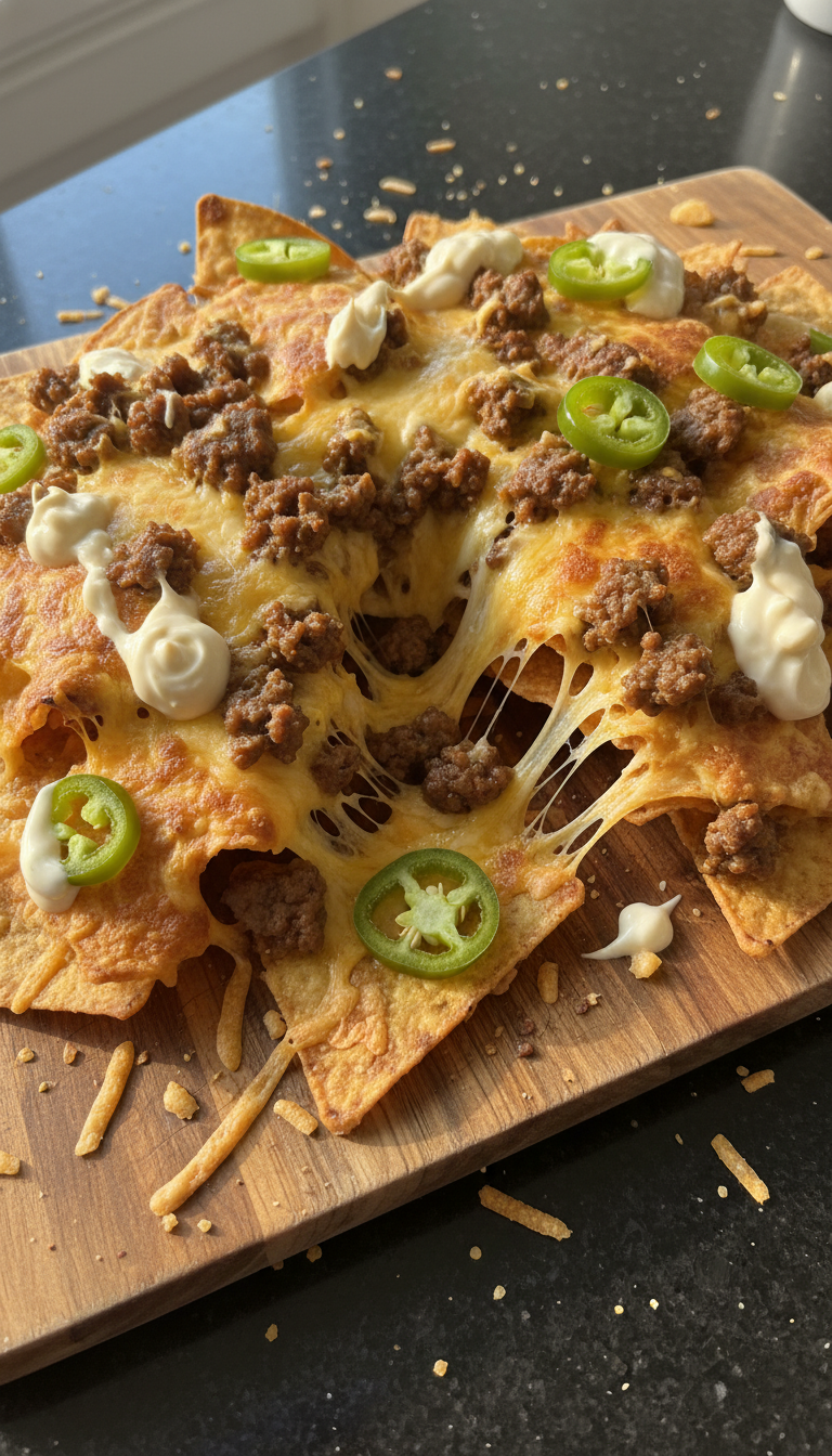 Klassische Rind Nachos mit Aioli