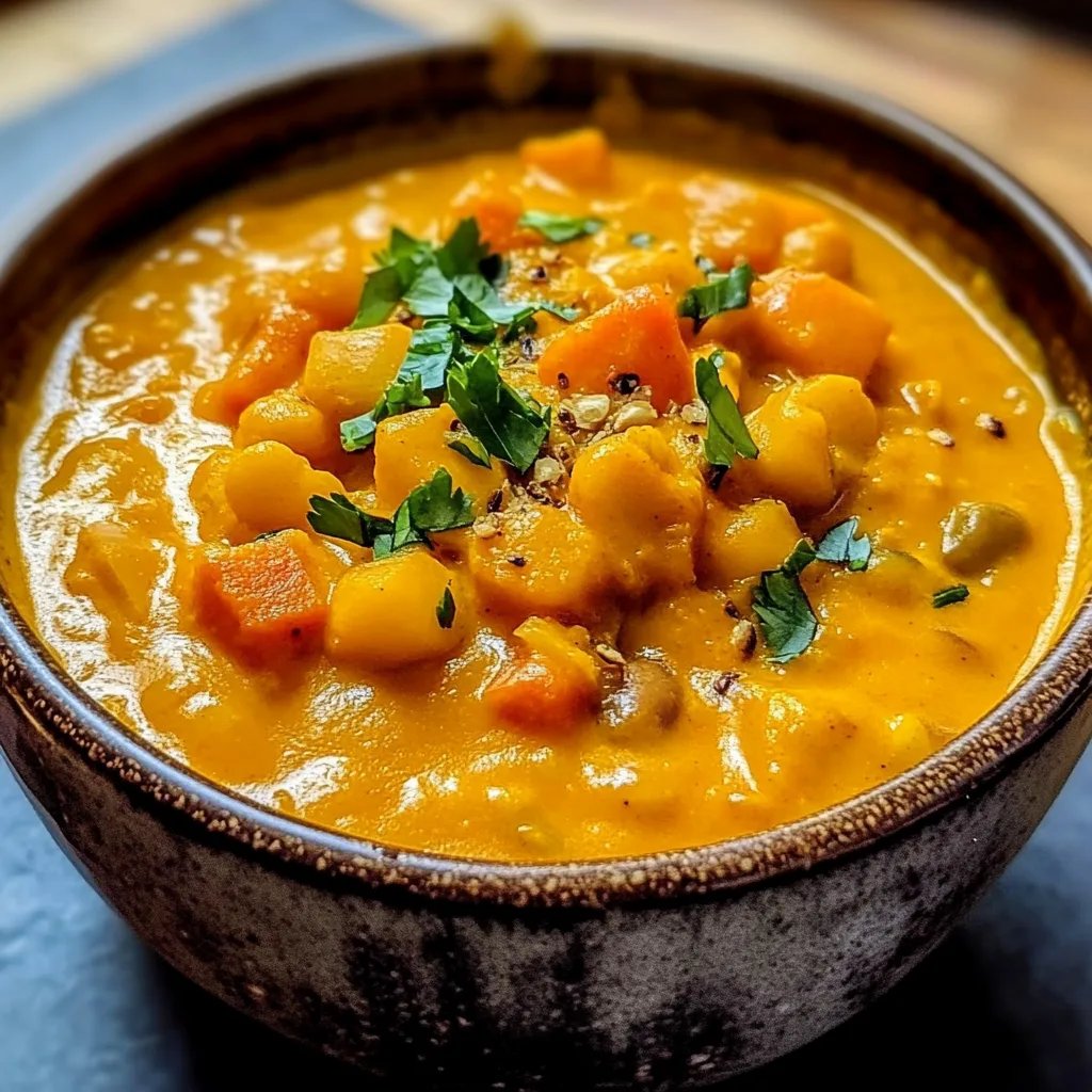 Kürbis-Curry mit Kokosmilch