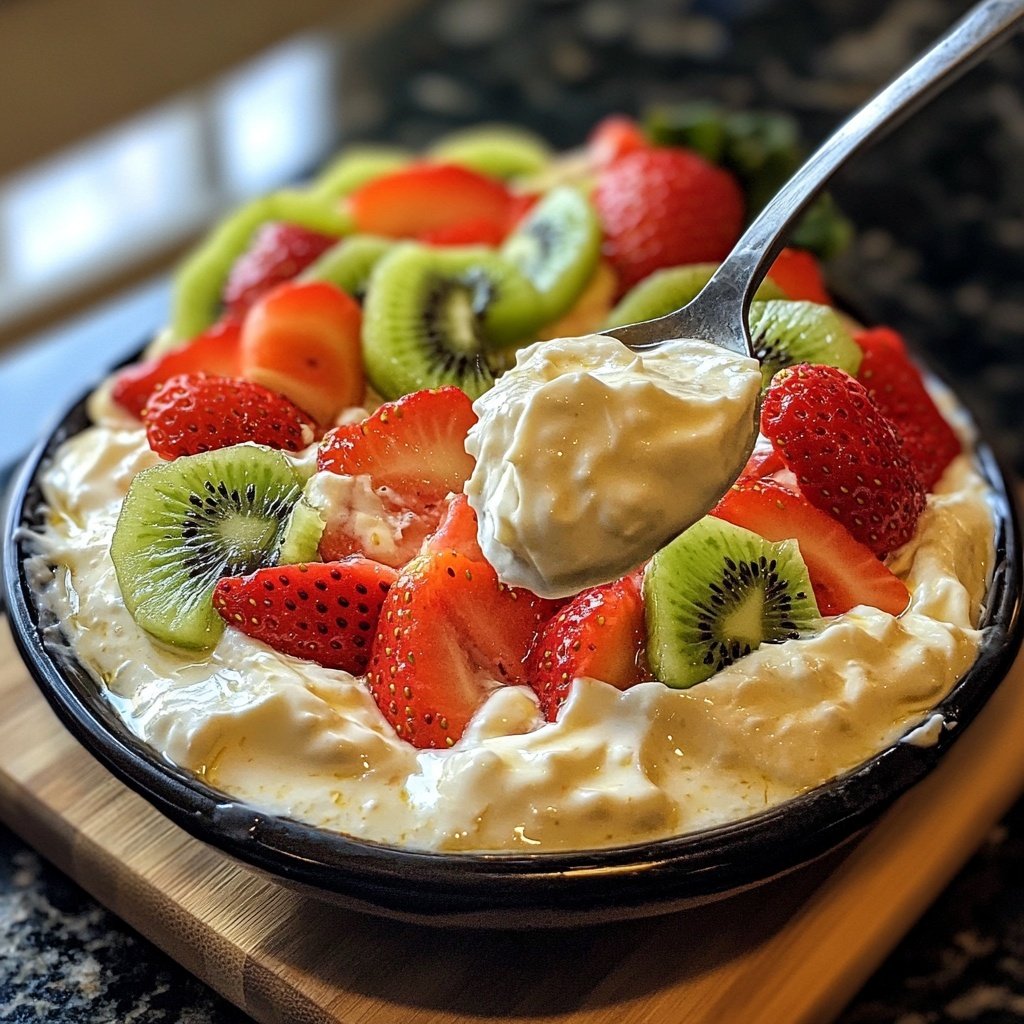 Zimt Joghurt Obst Dip