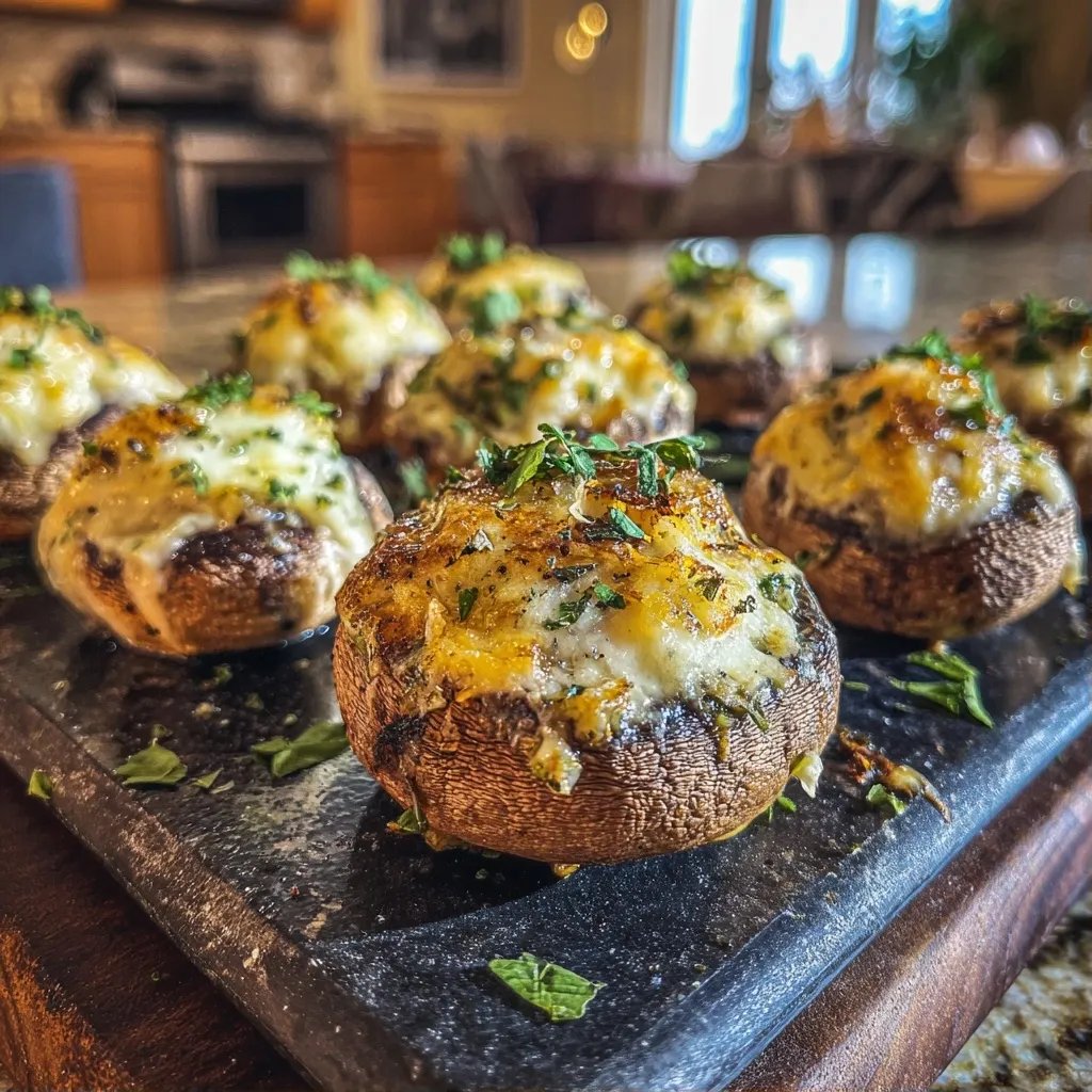 Gefüllte Champignons Käse