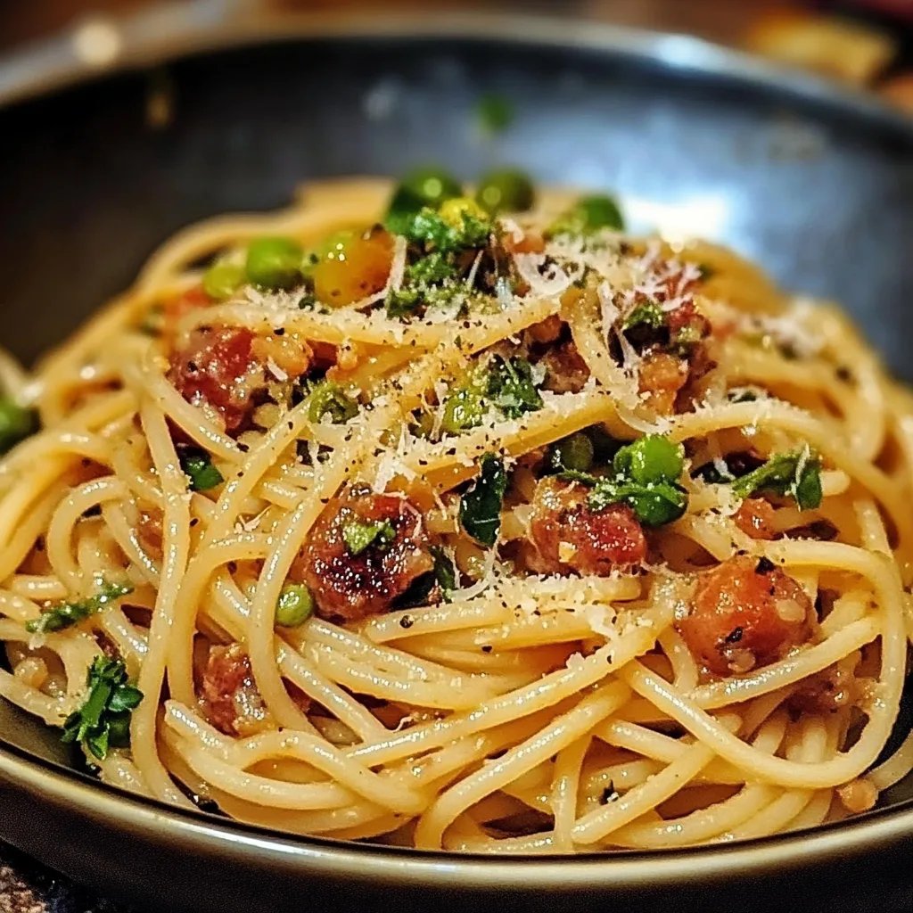 Spaghetti mit Rosenkohl