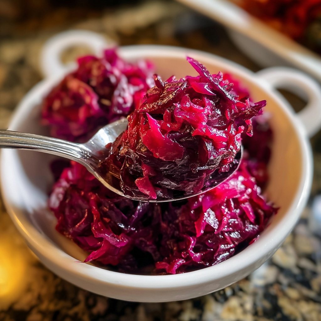 Rotkohl Krautwickel in herzhafter Sosse