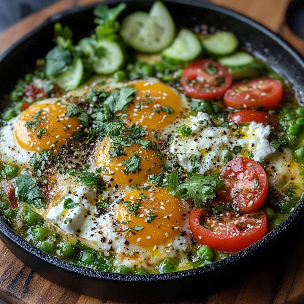 Würzige grüne Shakshuka mit Feta: Ein Unglaubliches Essenzielles Rezept für 4 Portionen