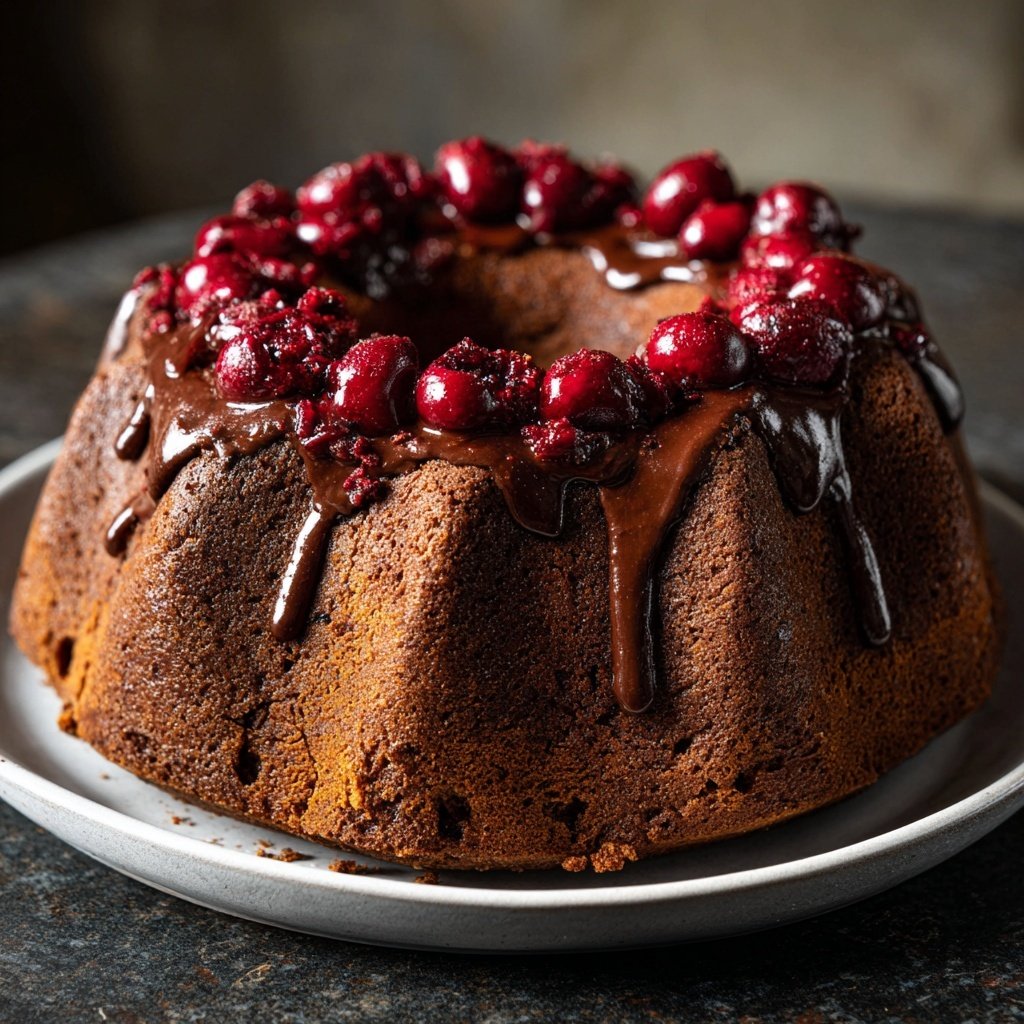 Dunkler Schokoladen Kuchen Balsamico Kirschen