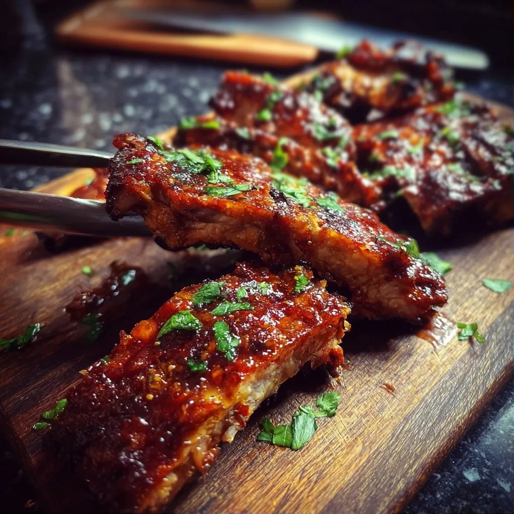 BBQ Rippchen Klebrig
