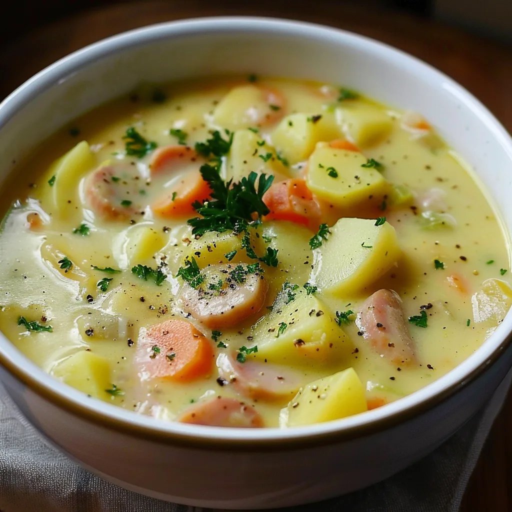 Kartoffelsuppe mit Würstchen