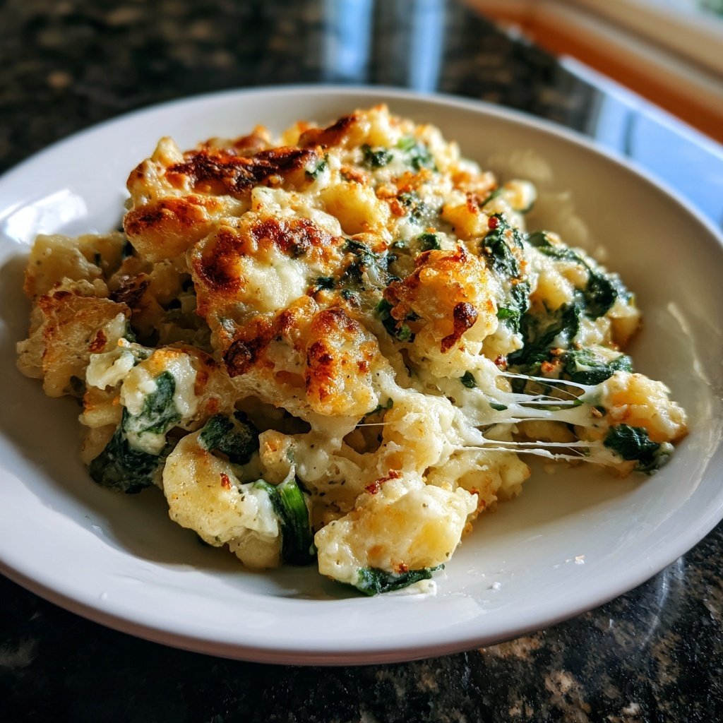 Spinat-Käsespätzle mit Knoblauchbutter