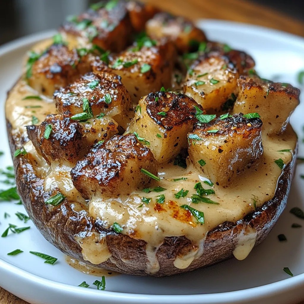 Ofenkartoffel mit Steakstückchen: Ein Unglaubliches Ultimatives Rezept für 4 Personen