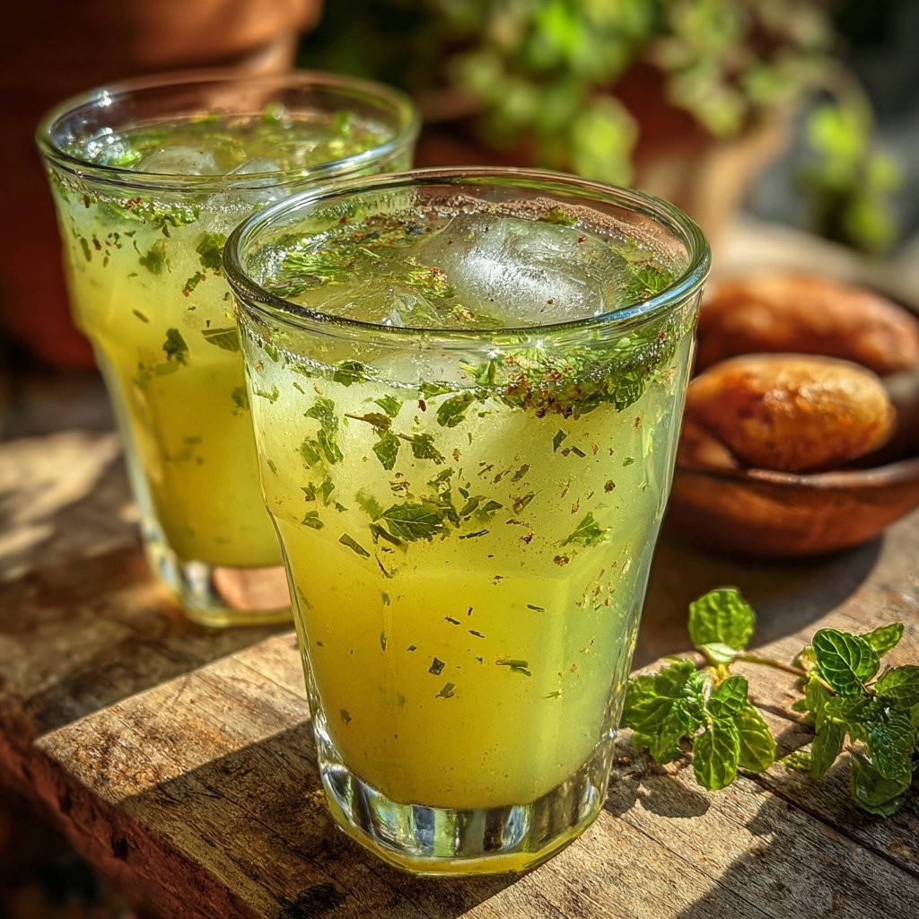 Ingwer-Zitronenlimonade mit Minze