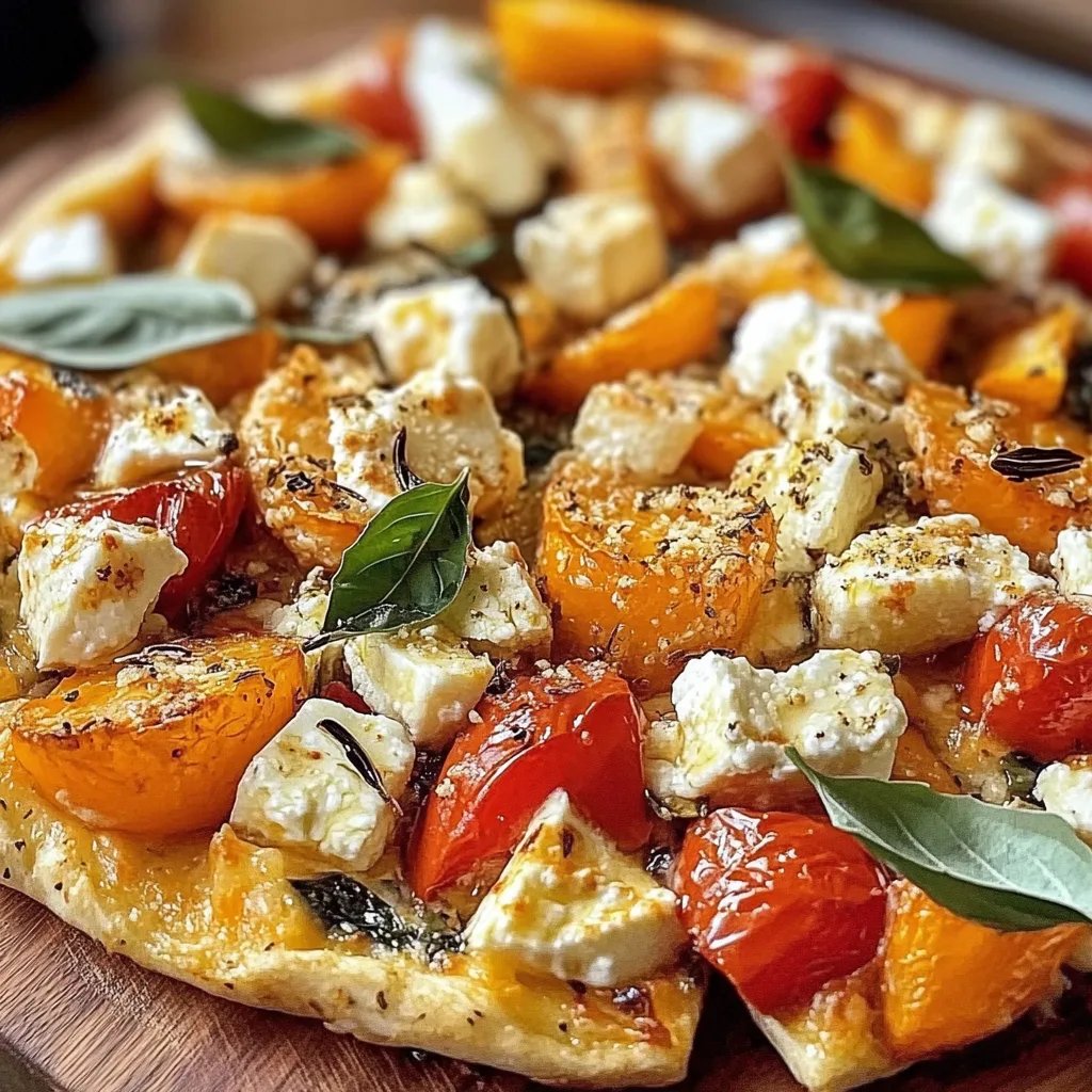 Gebackener Hokkaido mit Honig und Feta