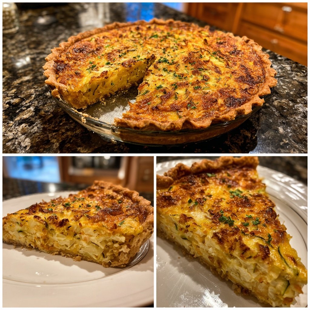Herzhafter Quiche mit Vanille und Zucchini