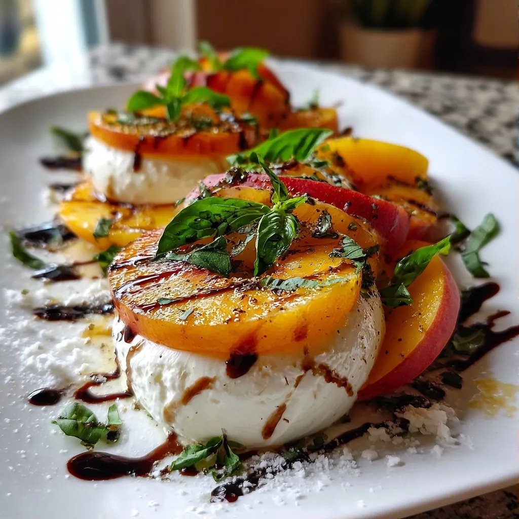 Pfirsich Burrata Salat