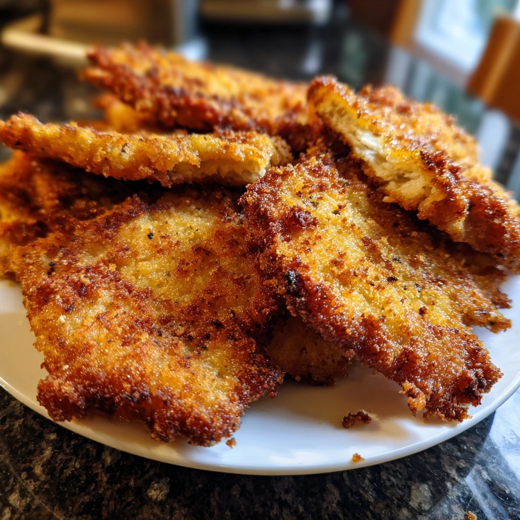 Knuspriges Luftfritteusen Wiener Schnitzel Rezept
