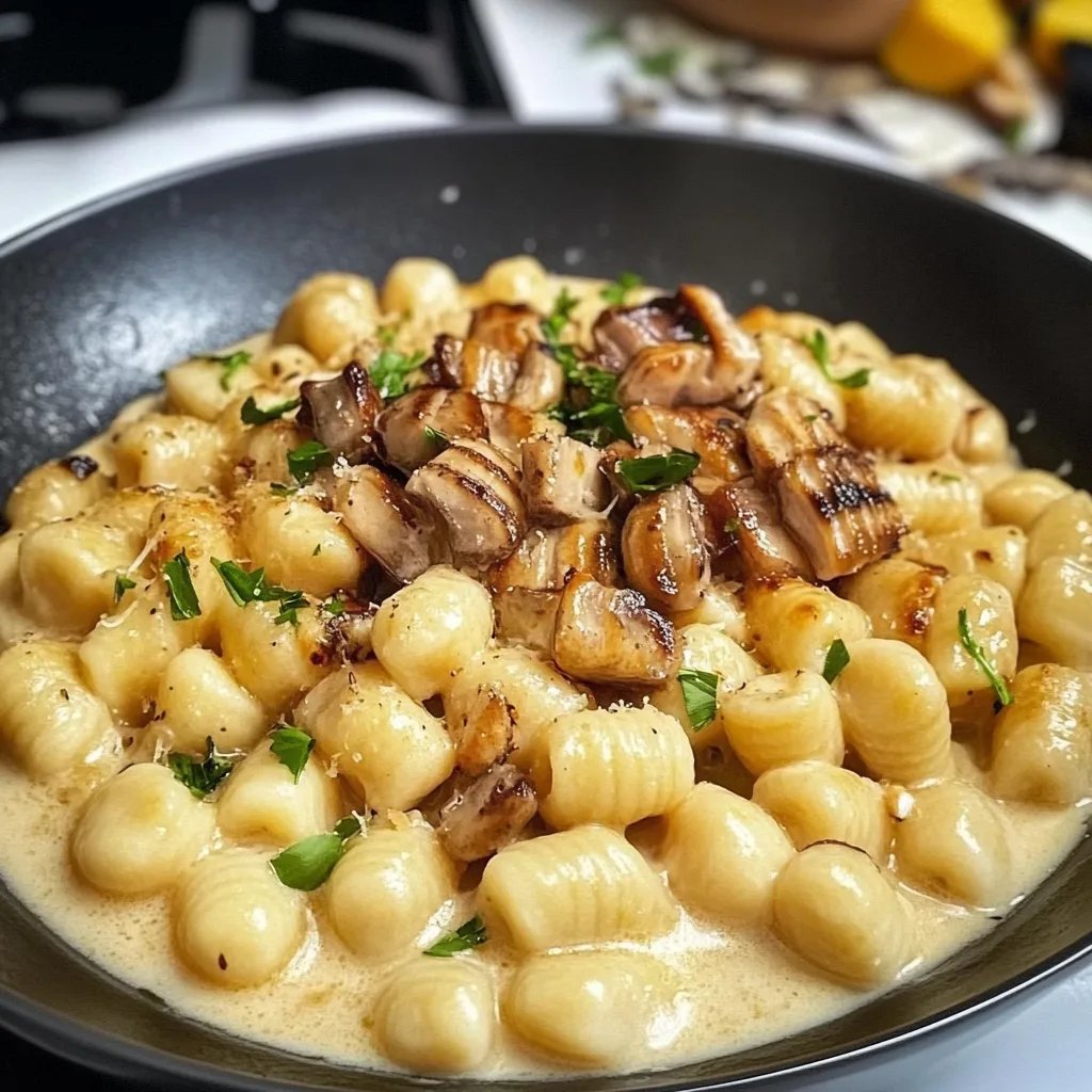 Gnocchi mit Pilz Rahm Soße