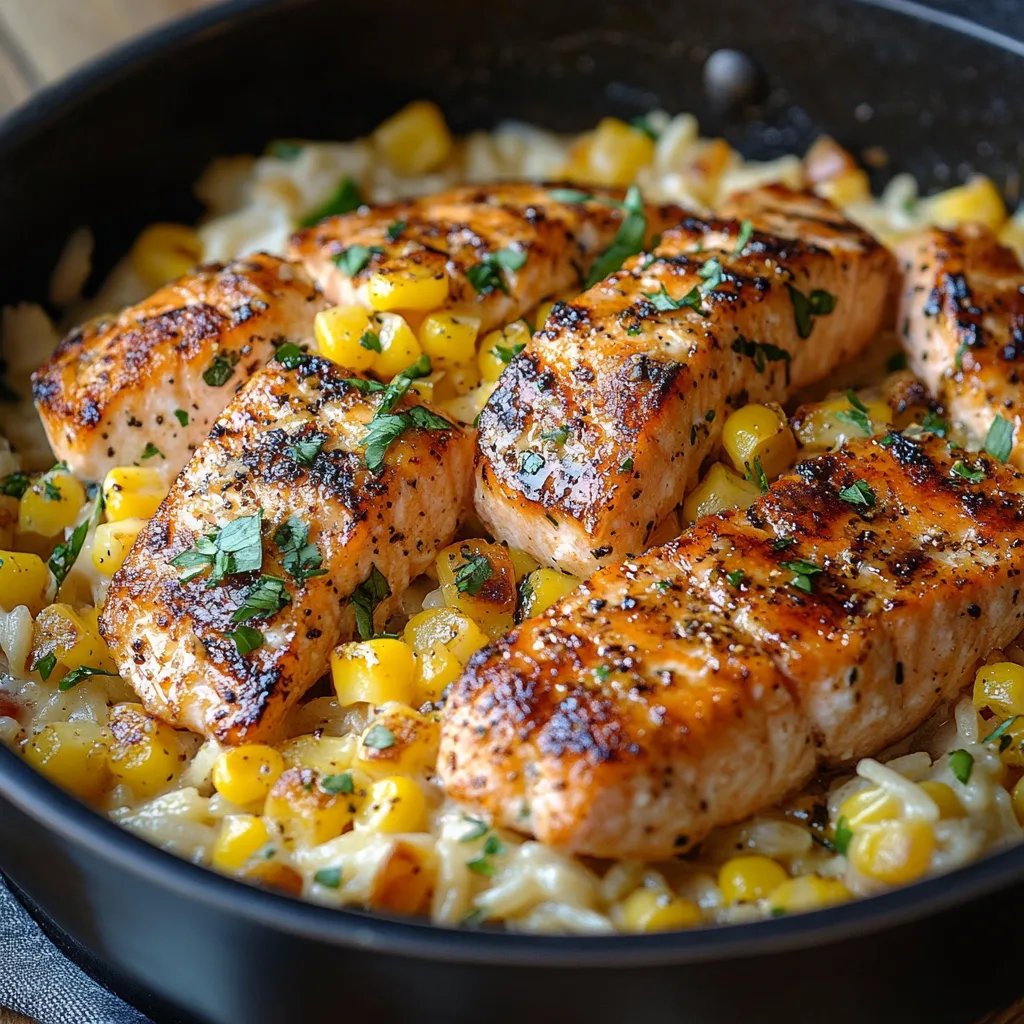 Rahmiger Mais-Orzo mit Lachs: Ein Unglaublich Ultimatives Rezept