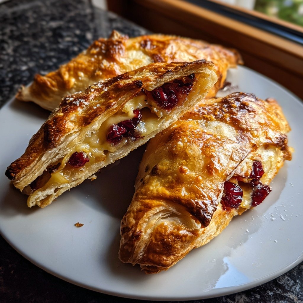 Blätterteigsterne mit Brie und Cranberrys