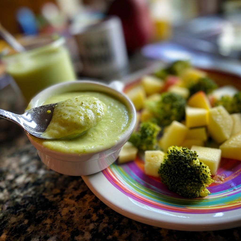Brokkoli-Apfel-Püree für Kinder