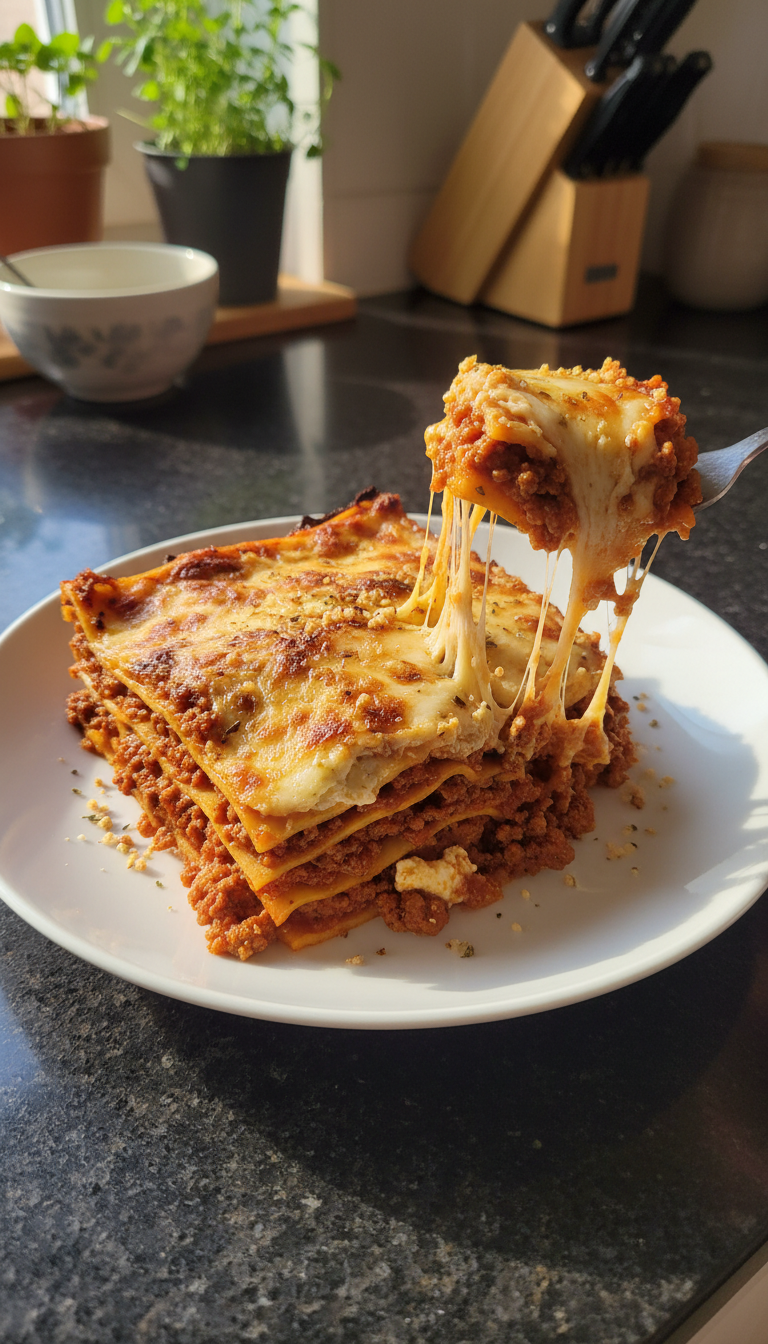 Klassische Rind Lasagne mit Aioli