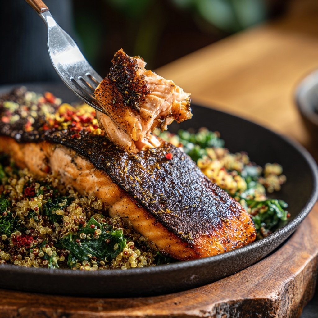 Gegrillter Lachs & Quinoa Bowl