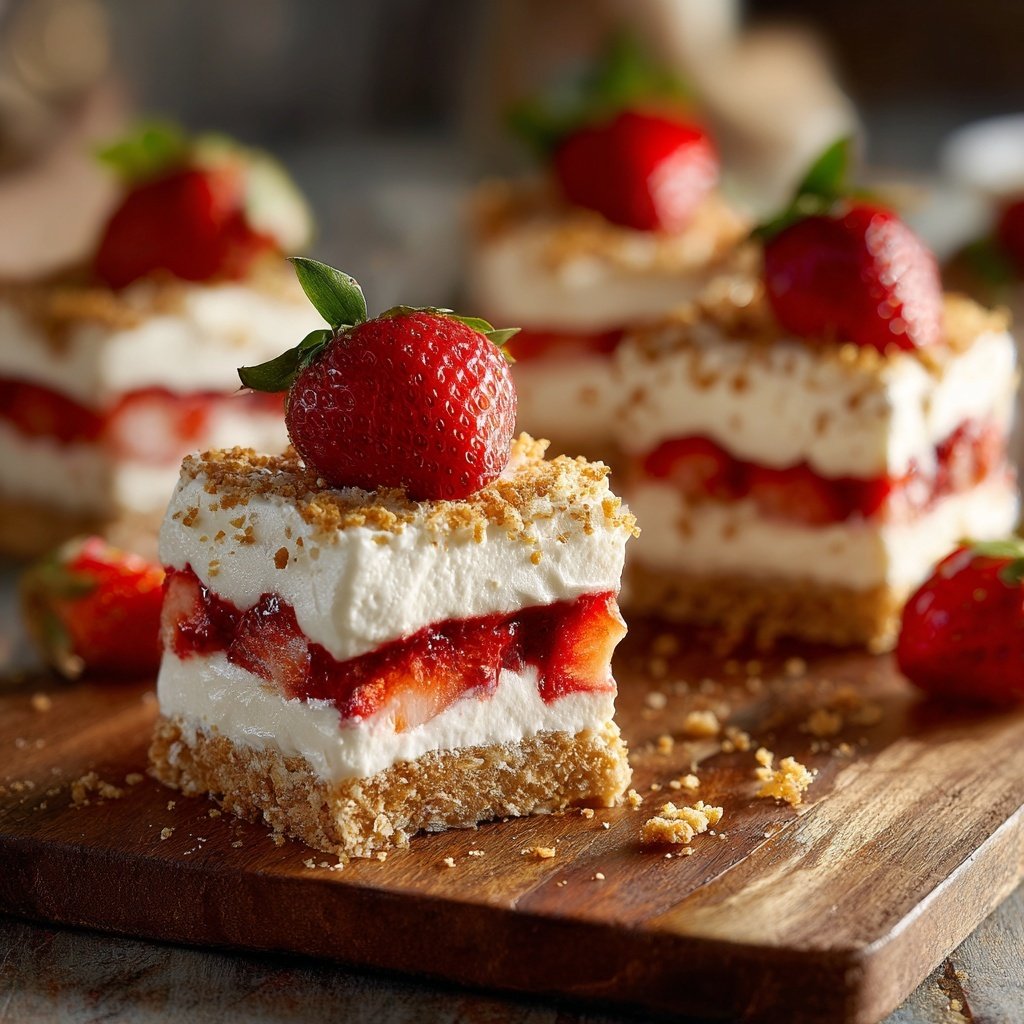 No-Bake Strawberry Shortcake Treats