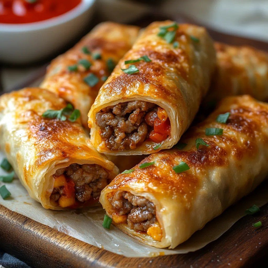 Cheeseburger-Frühlingsrollen: Ein Unglaubliches Ultimatives Rezept Mit 5 Schritten