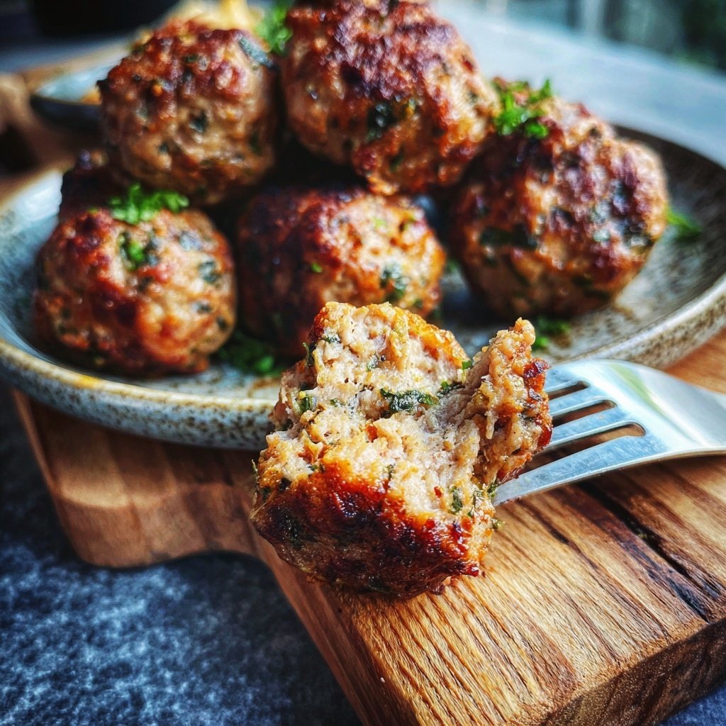 Herzhafte proteinreiche Fleischbällchen