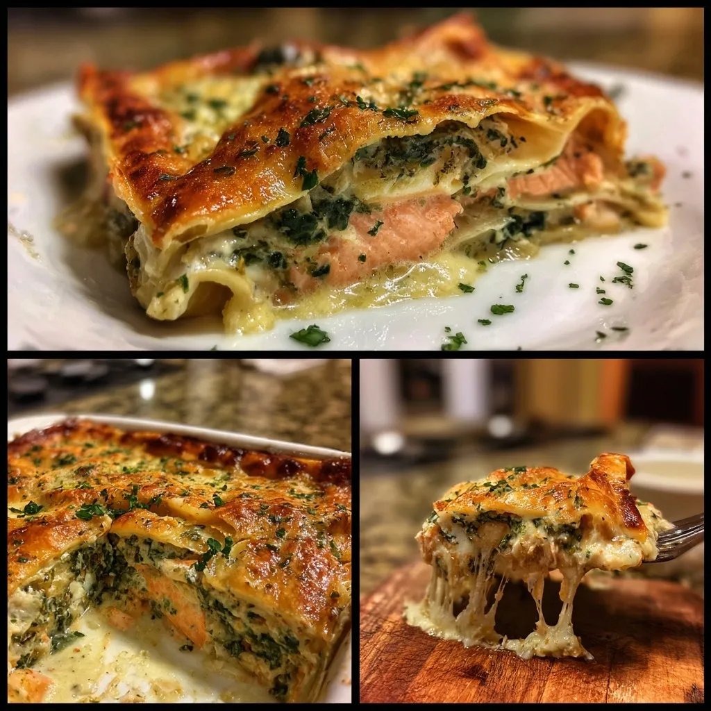 Lachs Lasagne Cremig