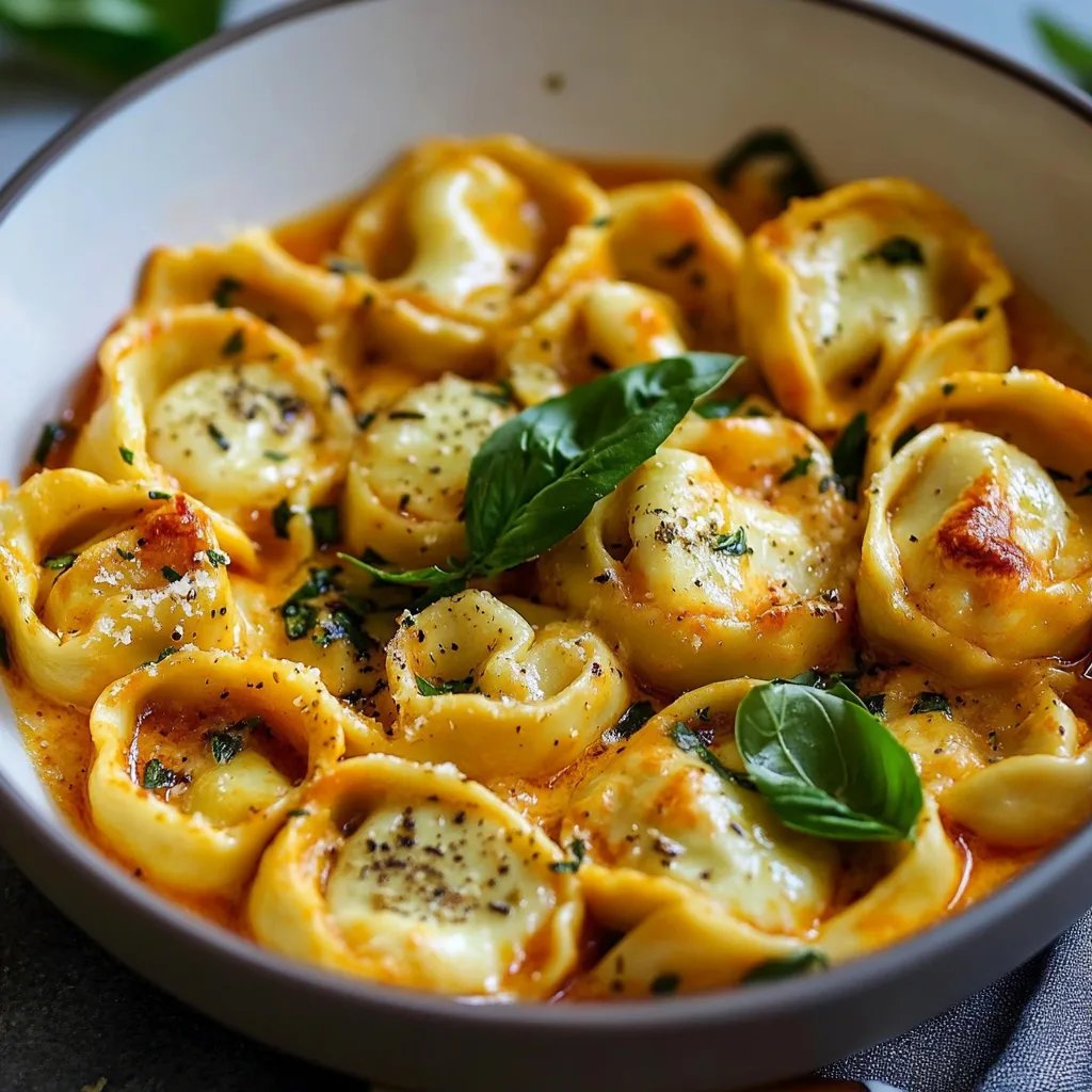 Tortellini-Auflauf mit Tomaten und Mozzarella