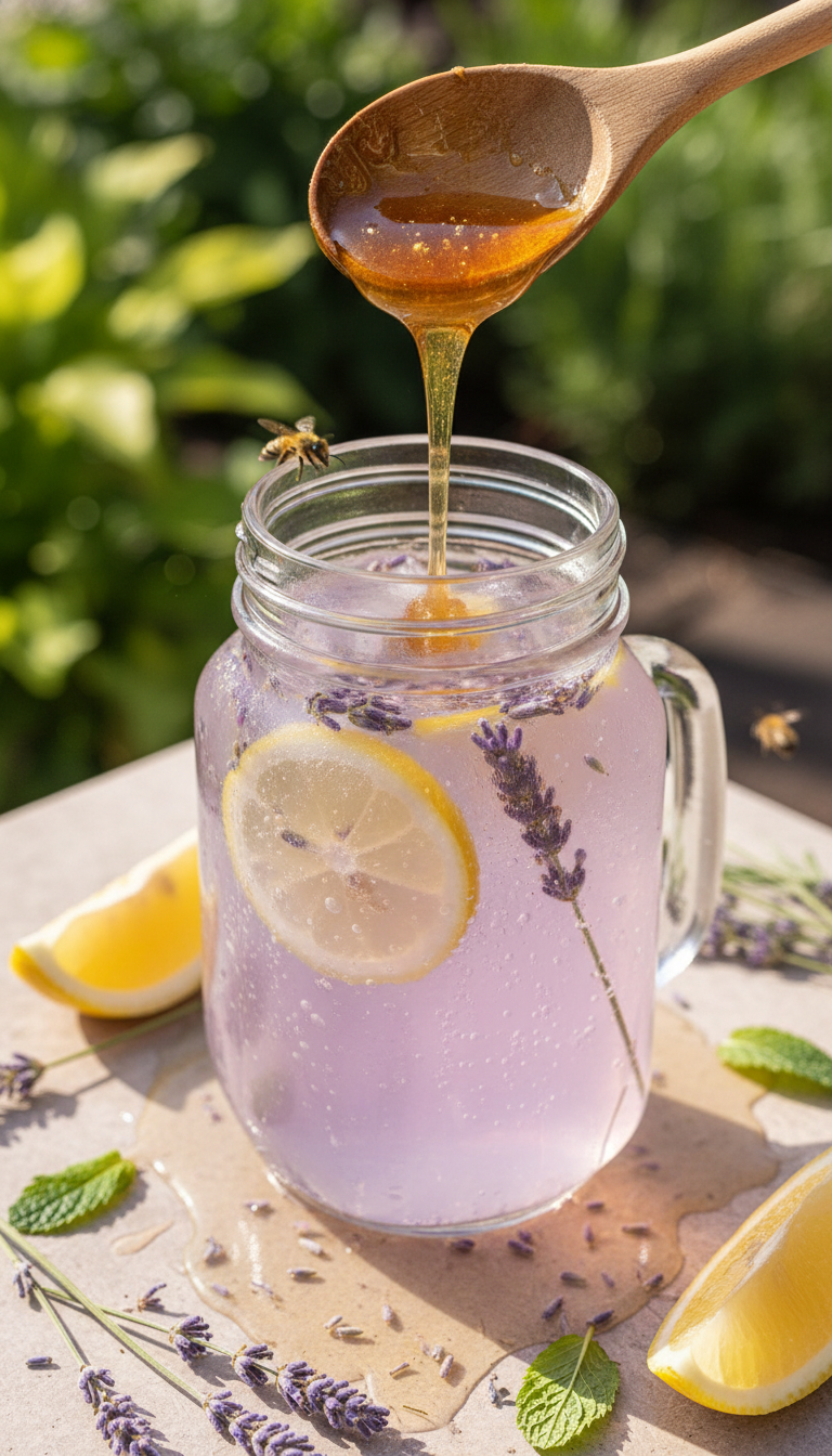 Lavendel Limonade mit Honig