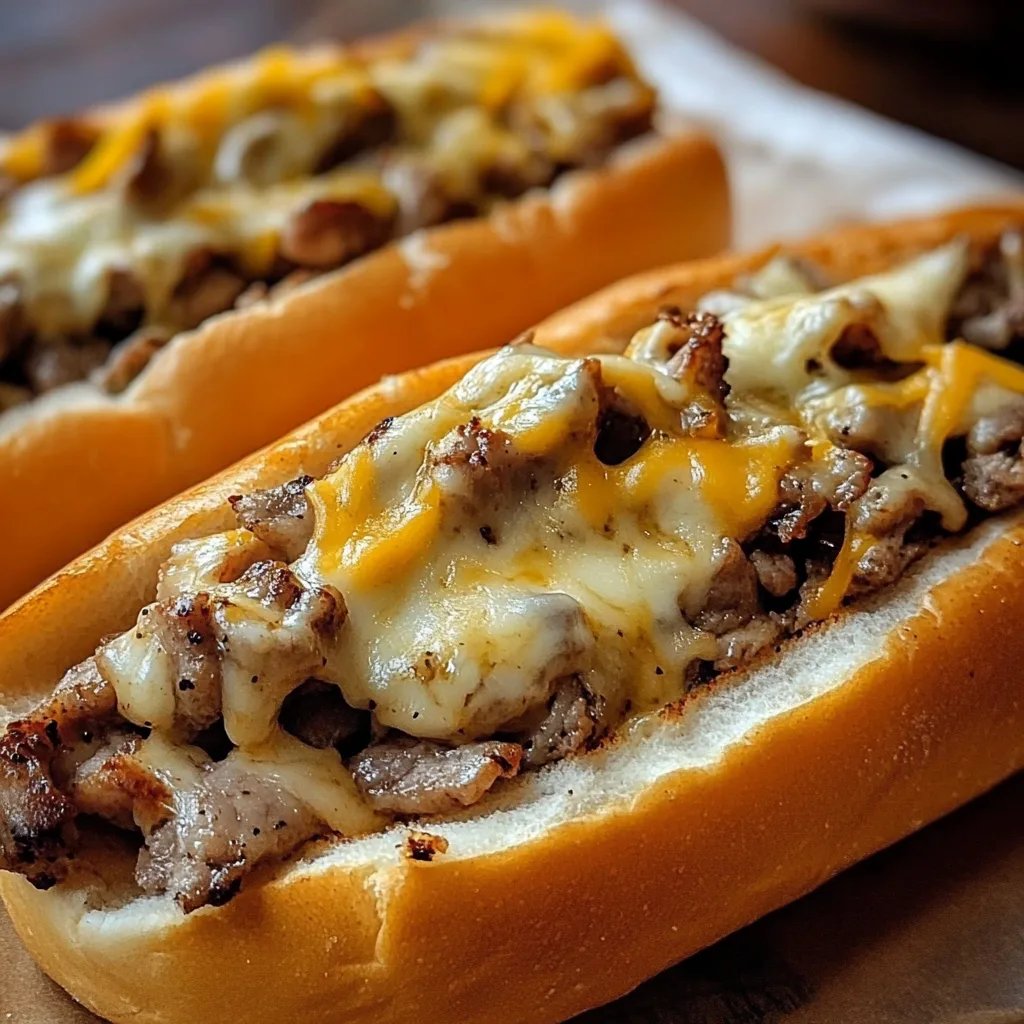 Hähnchen Cheesesteaks