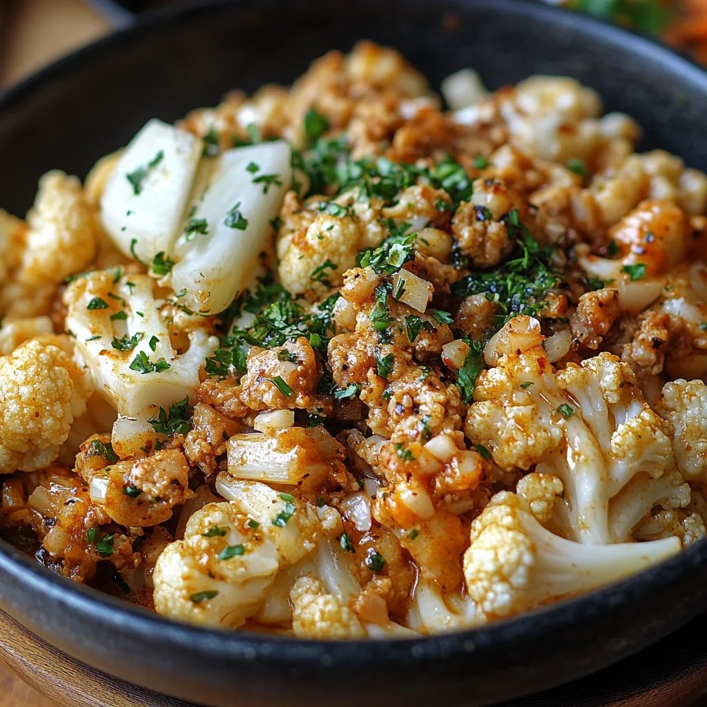 Knoblauchbutter-Hackfleisch mit Blumenkohl: Ein Unglaubliches Ultimatives Rezept
