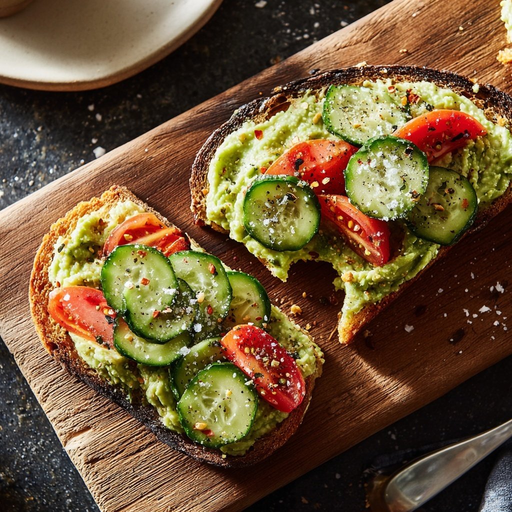 Avocado Cucumber Toast Idea