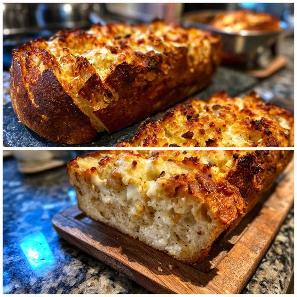 Käse Knoblauch Zupfbrot