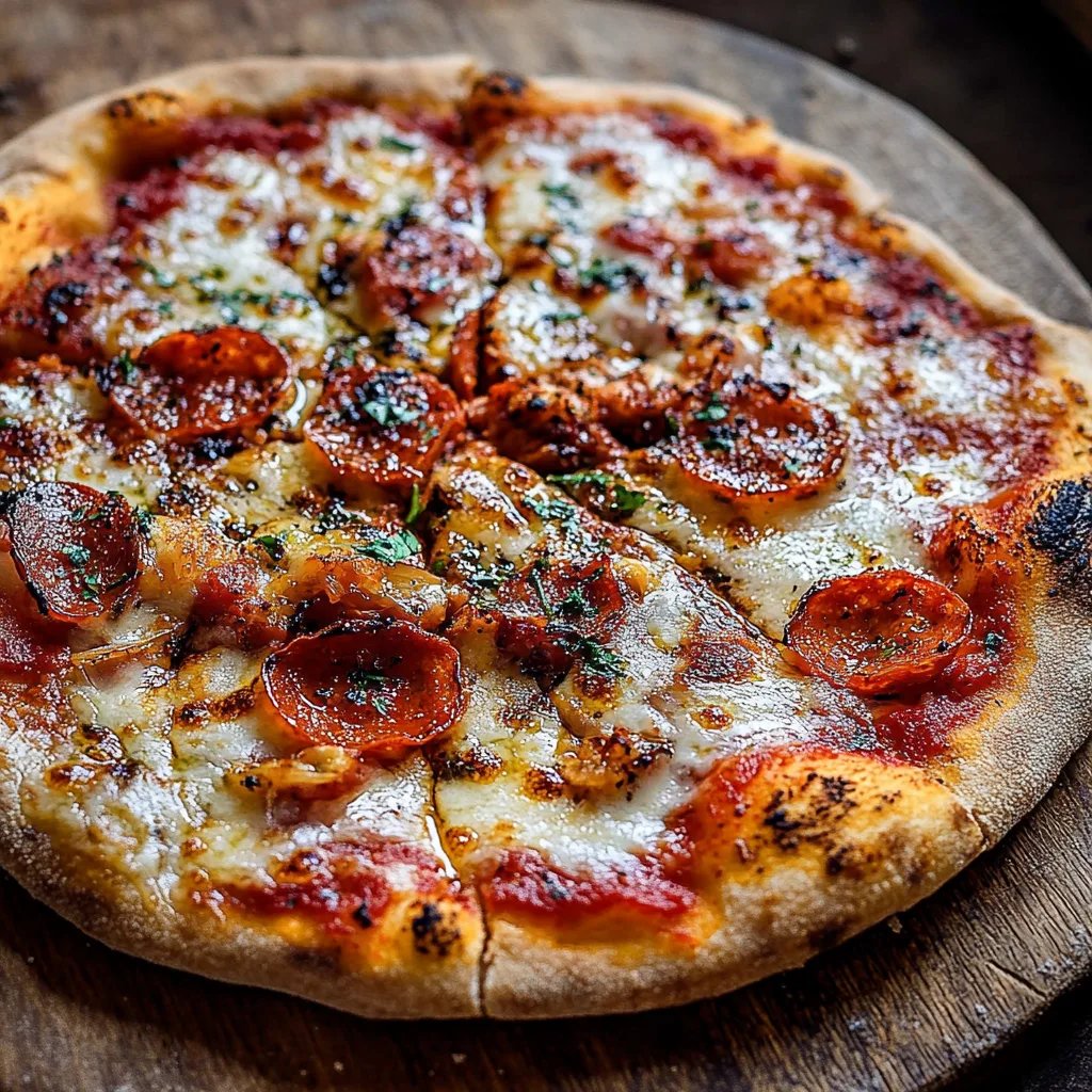 Pizza mit gerösteter roter Paprika und kalabrischem Chili: Ein unglaublich ultimativer Genuss für 6 Person