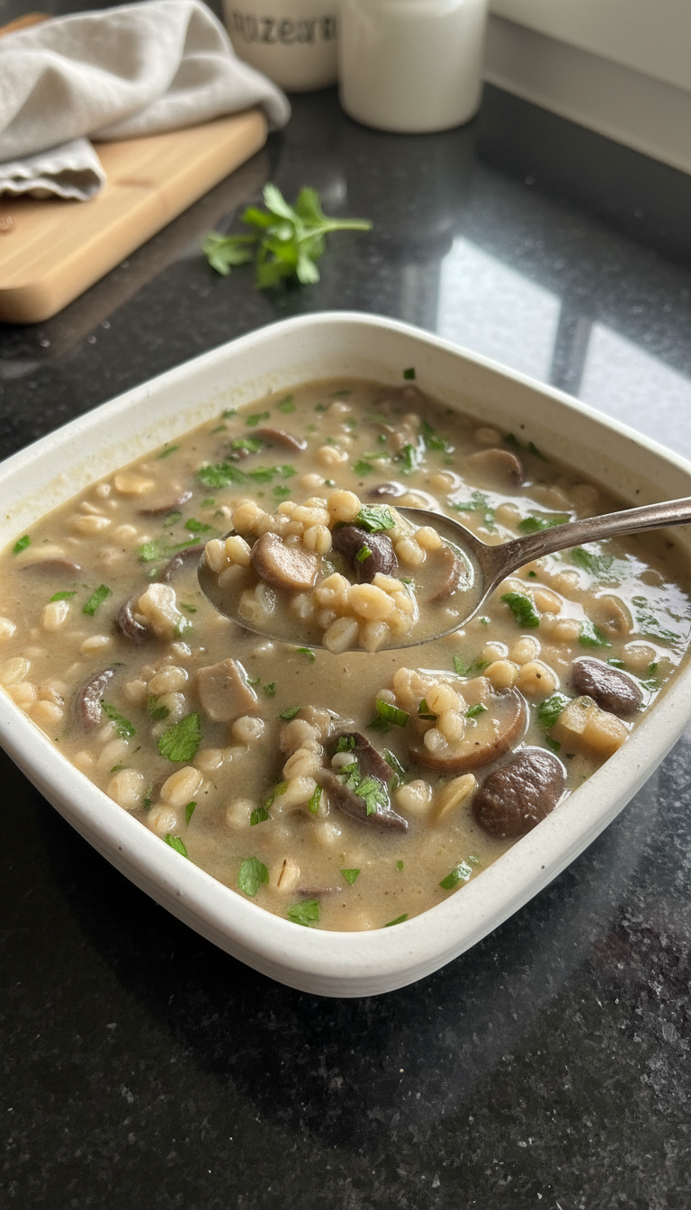 Pilz Gersten Suppe
